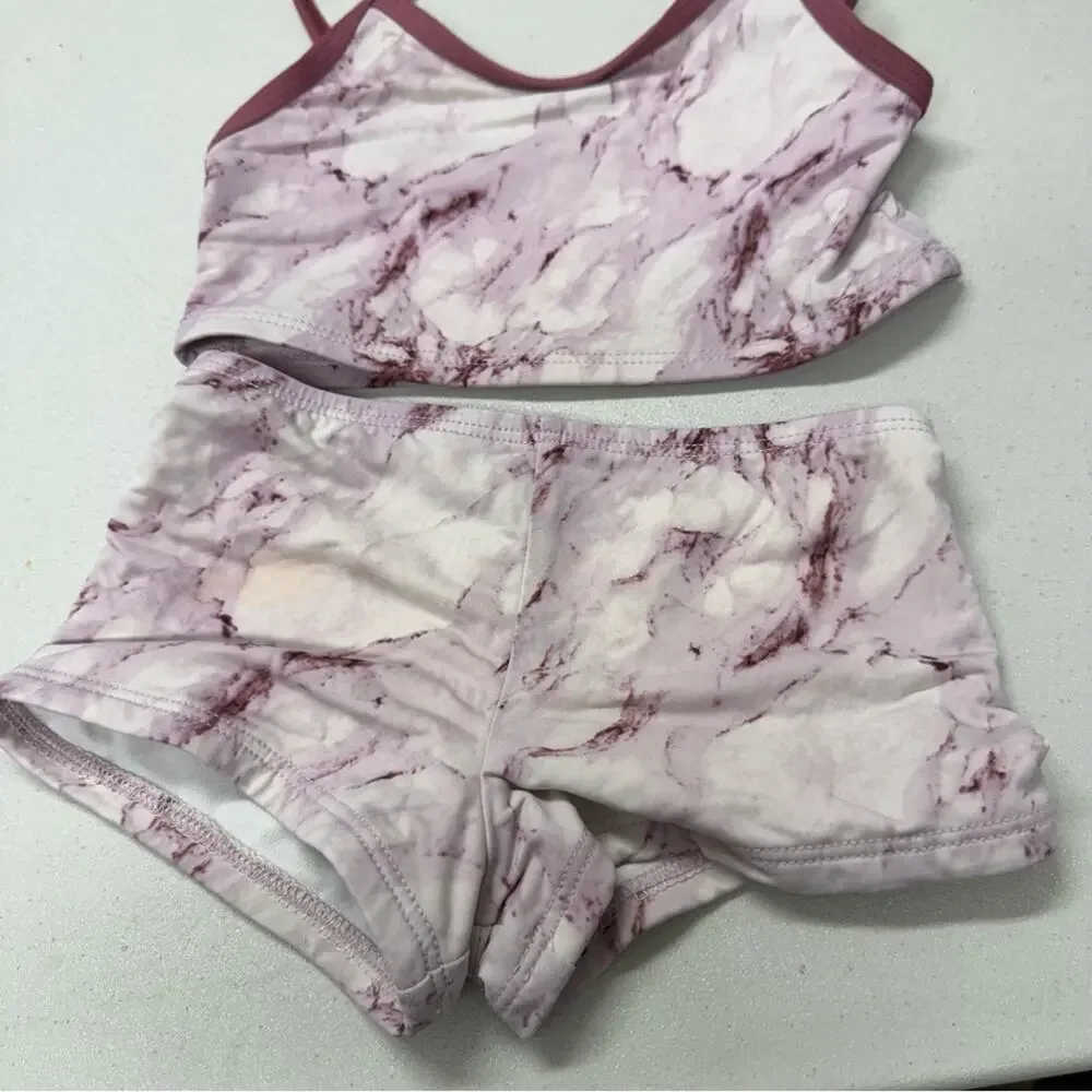 Dippin Daisys Purple Tie Dye Tankini Bikini Swimsuit Toddler 4 Swim Modest